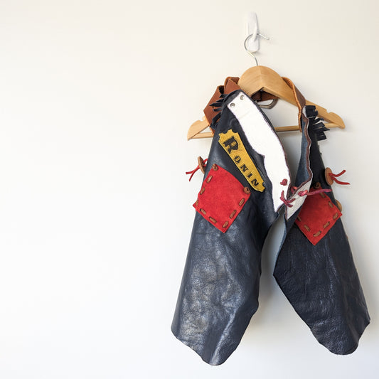 Vintage Leather Costume Chaps • 4-6T