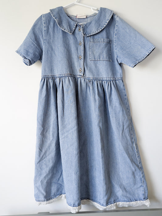 Vintage Denim Dress • 10-12
